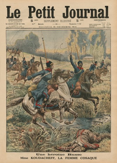 Una heroína rusa, madame Koudacheff, una mujer cosaca, portada de 